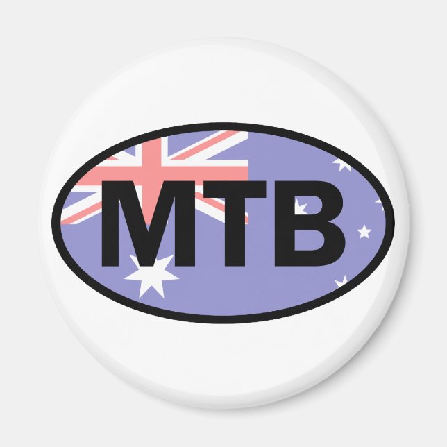 Mountain Biking Australia Flag Magnet (Front)