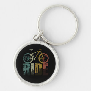 Mountain biking bikerider key ring