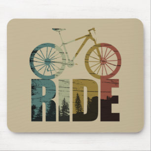 Mountain biking bikerider mouse pad