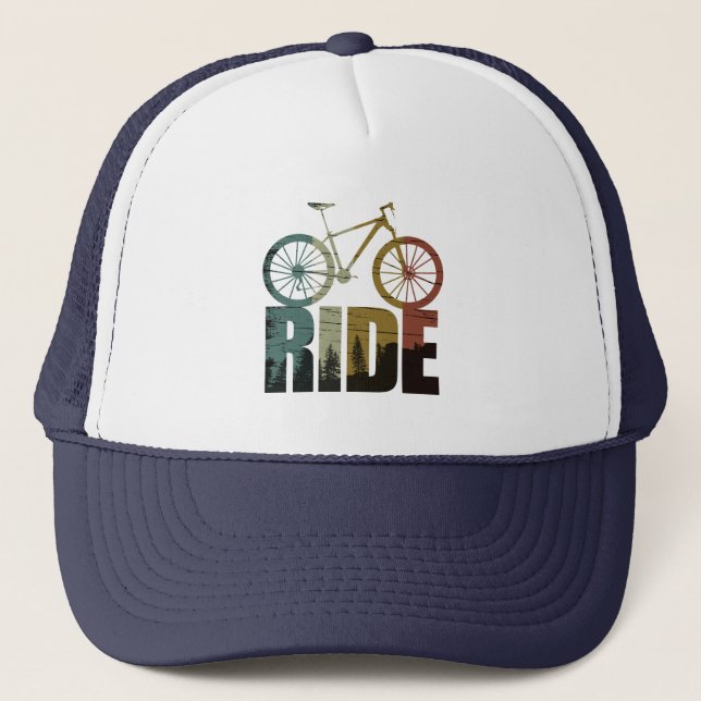 Mountain biking bikerider trucker hat (Front)