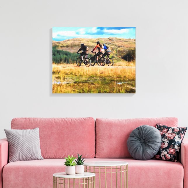 MOUNTAIN BIKING CANVAS PRINT (Insitu(LivingRoom))