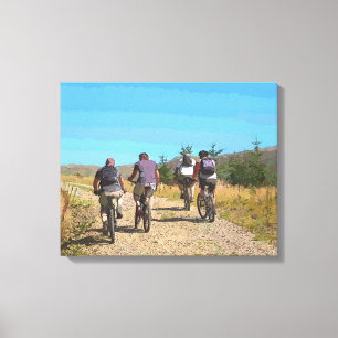 MOUNTAIN BIKING CANVAS PRINT