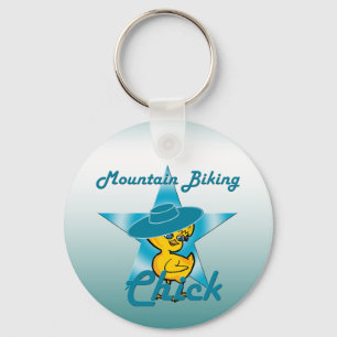Mountain Biking Chick #7 Key Ring