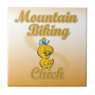 Mountain Biking Chick Tile