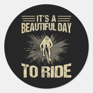 Mountain Biking Cycling Lover Road Bike Cyclist En Classic Round Sticker