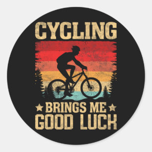 Mountain Biking Cycling Lover Road Bike Cyclist En Classic Round Sticker