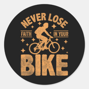 Mountain Biking Cycling Lover Road Bike Cyclist En Classic Round Sticker