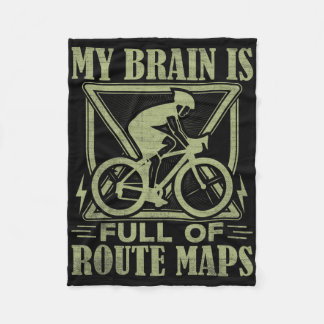 Mountain Biking Cycling Lover Road Bike Cyclist En Fleece Blanket