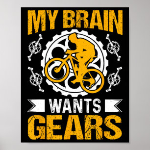 Mountain Biking Cycling Lover Road Bike Cyclist En Poster