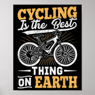 Mountain Biking Cycling Lover Road Bike Cyclist En Poster