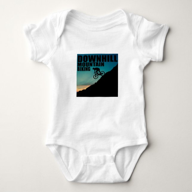 Mountain biking Downhill Baby Bodysuit (Front)