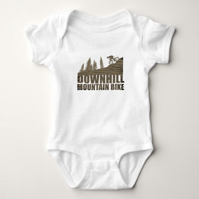 Mountain biking Downhill Baby Bodysuit (Front)