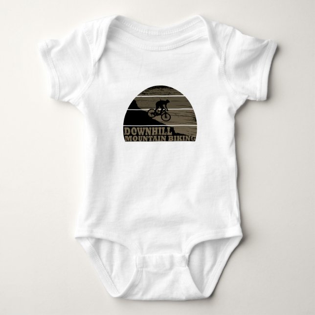 Mountain biking Downhill Baby Bodysuit (Front)