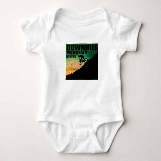 Mountain biking Downhill Baby Bodysuit (Front)