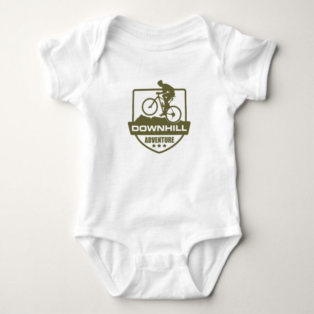 Mountain biking Downhill Baby Bodysuit (Front)