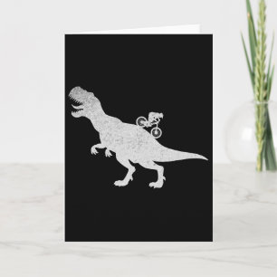 Mountain Biking Downhill Bike Cyclist T-rex Cyclin Card