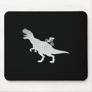 Mountain Biking Downhill Bike Cyclist T-rex Cyclin Mouse Pad