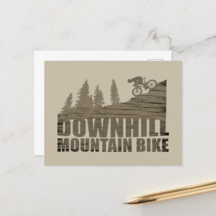 Mountain biking Downhill Holiday Postcard