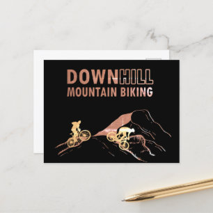 Mountain biking Downhill Holiday Postcard