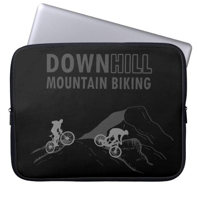 Mountain biking Downhill Laptop Sleeve (Front)