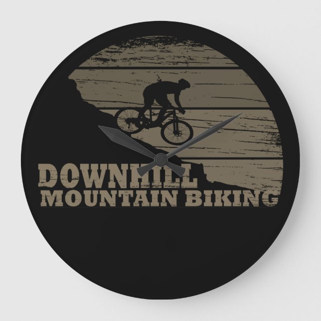 Mountain biking Downhill Large Clock (Front)