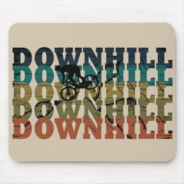 Mountain biking Downhill Mouse Pad (Front)