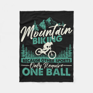 Mountain Biking - Downhill Riding Trail Ride Cycli Fleece Blanket
