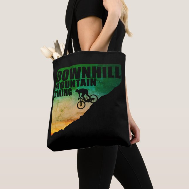 Mountain biking Downhill Tote Bag (Close Up)