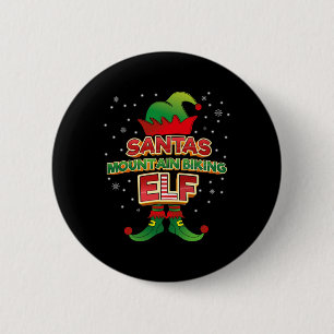 Mountain Biking Elf Christmas Matching Costumes X- 6 Cm Round Badge