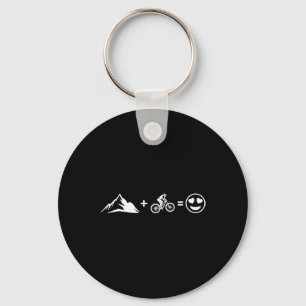 Mountain Biking Funny Mtb Equation Happy Rider Key Ring