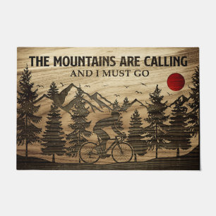 Mountain Biking, Home Decor, Housewarming Gift Doormat