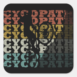 Mountain Biking Humour - Funny Cycling - Cycopath Square Sticker