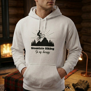Mountain Biking Is My Therapy Hoodie