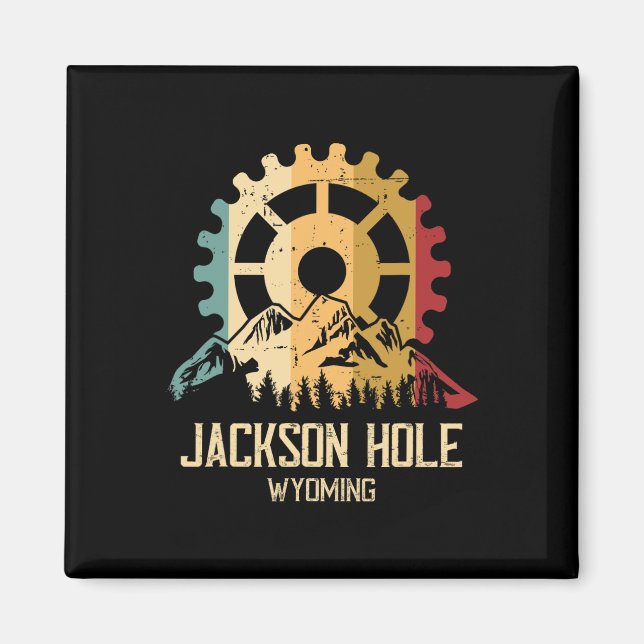 Mountain Biking Jackson Hole Wyoming  Magnet (Front)