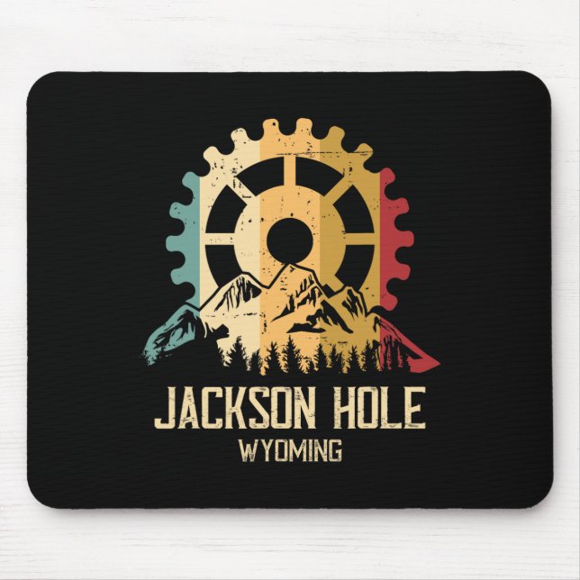 Mountain Biking Jackson Hole Wyoming  Mouse Pad (Front)