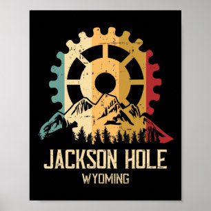 Mountain Biking Jackson Hole Wyoming Poster