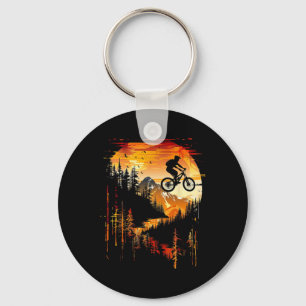 Mountain Biking Landscape _1 Key Ring
