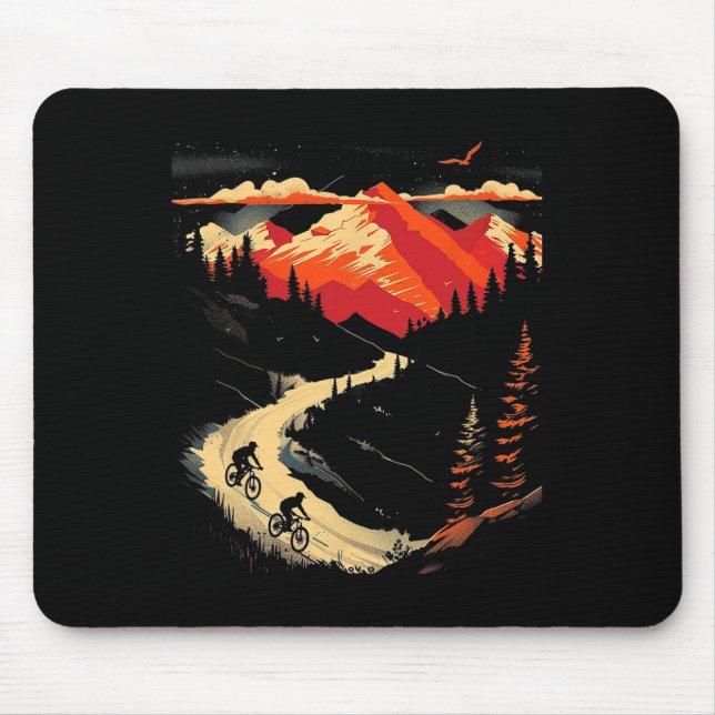Mountain Biking Landscape _2  Mouse Pad (Front)