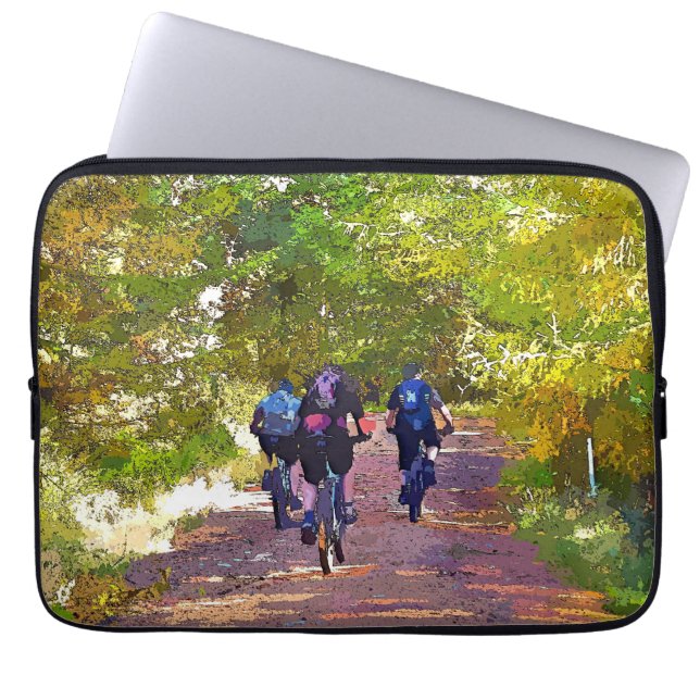 MOUNTAIN BIKING  LAPTOP SLEEVE (Front)