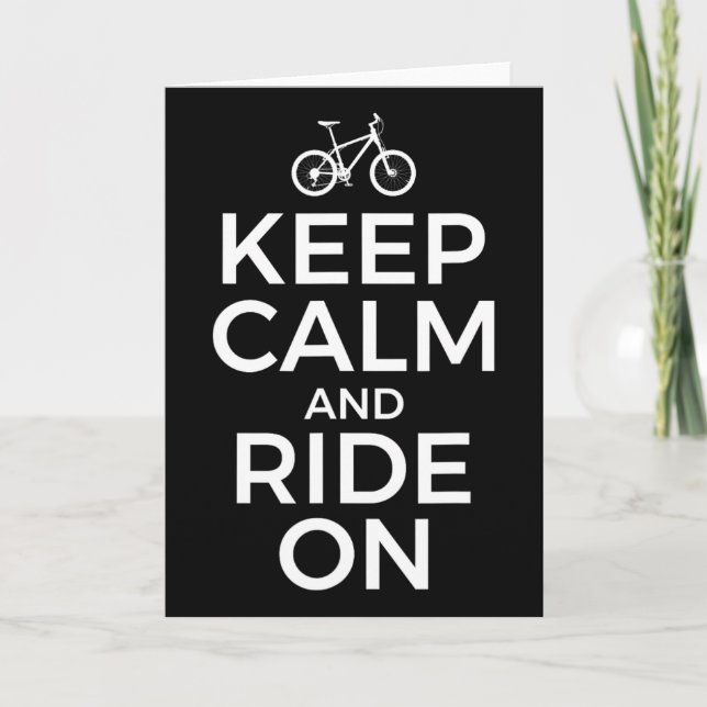 Mountain Biking, Mountain Biker, Keep Calm And Rid Card (Front)