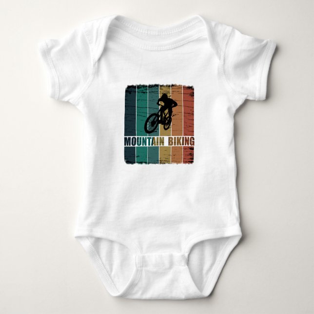 Mountain biking Mtb Baby Bodysuit (Front)
