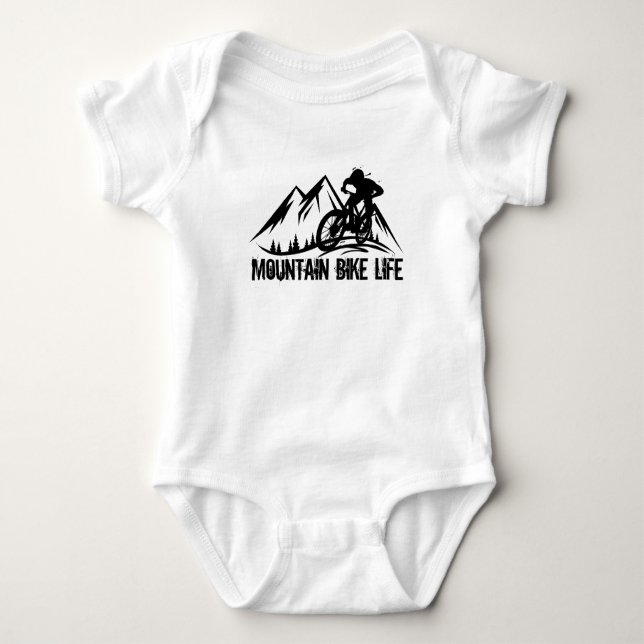 Mountain biking Mtb Baby Bodysuit (Front)