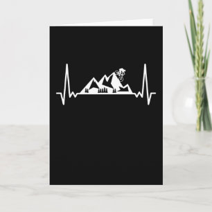 Mountain Biking MTB Bike Gift Heartbeat Card