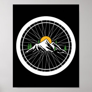 Mountain Biking Mtb Bike Wheel Cycling Biker Bicyc Poster