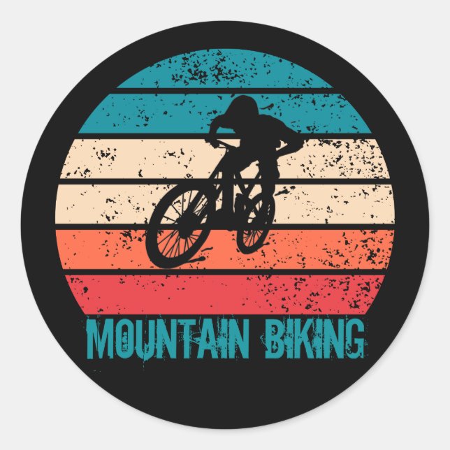 Mountain biking MTB Classic Round Sticker (Front)