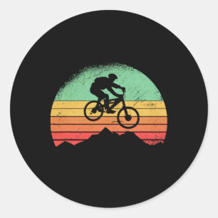Mountain Biking Mtb Downhill Mountain Bike Classic Round Sticker