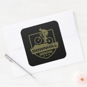 Mountain Biking MTB Downhill Square Sticker