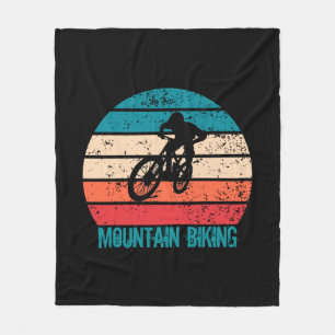 Mountain biking MTB Fleece Blanket