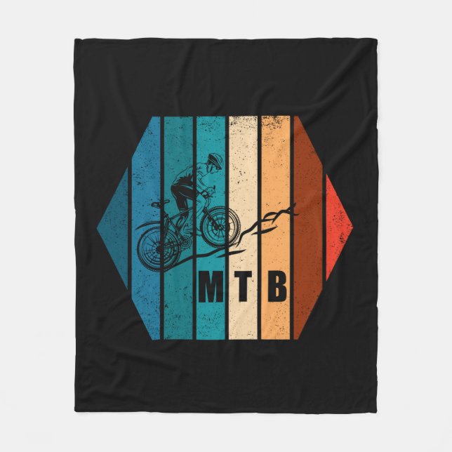 Mountain biking MTB Fleece Blanket (Front)