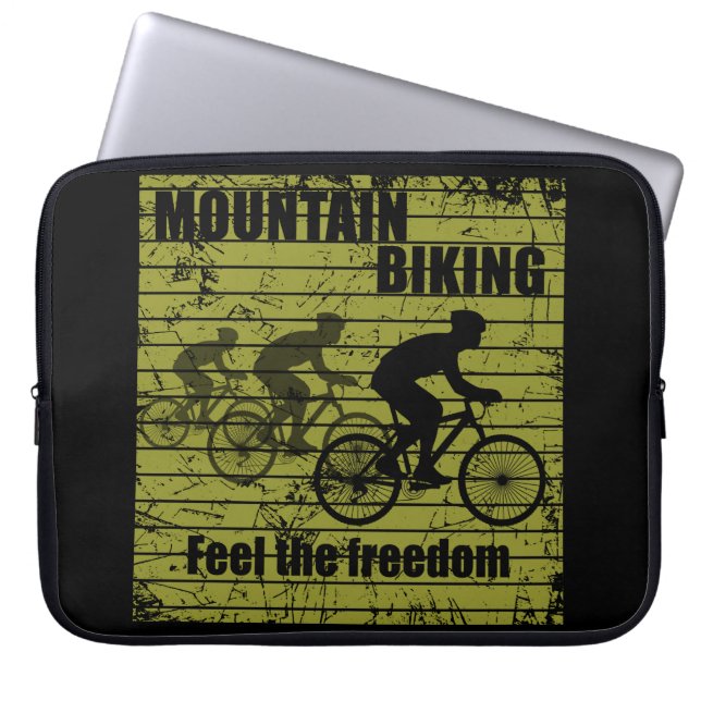 Mountain biking MTB Laptop Sleeve (Front)